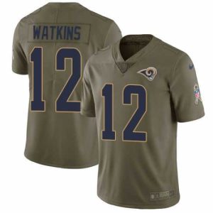 Superb Nike Rams #12 Sammy Watkins Olive Mens Stitched NFL Limited 2017 Salute to Service Jersey