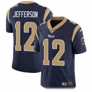 Gorgeous Nike Rams 12 Van Jefferson Navy Blue Team Color Stitched NFL Vapor Untouchable Limited Jersey