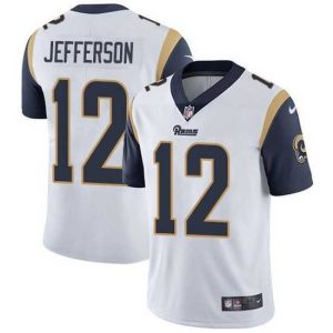 Exceptional Nike Rams 12 Van Jefferson White Stitched NFL Vapor Untouchable Limited Jersey