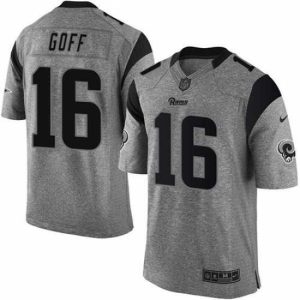 Superior Nike Rams #16 Jared Goff Gray Mens Stitched NFL Limited Gridiron Gray Jersey