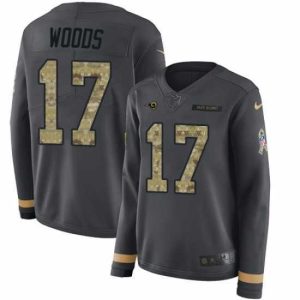 Marvelous Nike Rams #17 Robert Woods Anthracite Salute to Service Jersey