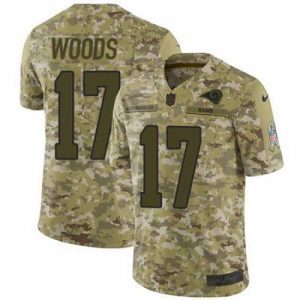 Exceptional Nike Rams #17 Robert Woods Camo Mens Stitched NFL Limited 2018 Salute To Service Jersey
