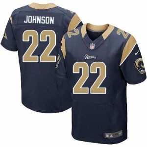 Finest Nike Rams #22 Trumaine Johnson Navy Blue Team Color Mens Stitched NFL Elite Jersey