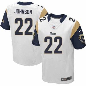 Premium Nike Rams #22 Trumaine Johnson White Mens Stitched NFL Elite Jersey