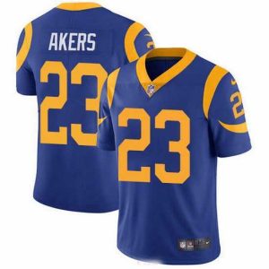 Premium Nike Rams 23 Cam Akers Royal Blue Alternate Stitched NFL Vapor Untouchable Limited Jersey