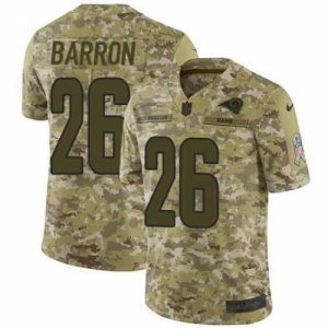 Superb Nike Rams #26 Mark Barron Camo Mens Stitched NFL Limited 2018 Salute To Service Jersey