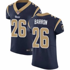 Superb Nike Rams #26 Mark Barron Navy Blue Team Color Mens Stitched NFL Vapor Untouchable Elite Jersey