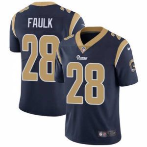 Marvelous Nike Rams #28 Marshall Faulk Navy Blue Team Color Mens Stitched NFL Vapor Untouchable Limited Jersey