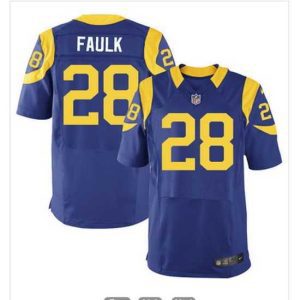 Superior Nike Rams #28 Marshall Faulk Royal Blue Alternate Mens Stitched NFL Elite Jersey