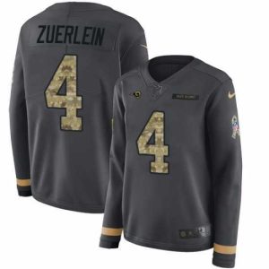Outstanding Nike Rams #4 Greg Zuerlein Anthracite Salute to Service Jersey