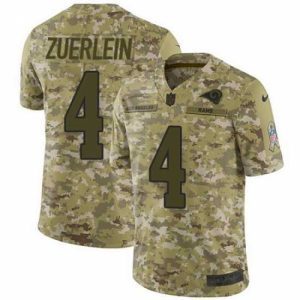 Exceptional Nike Rams #4 Greg Zuerlein Camo Mens Stitched NFL Limited 2018 Salute To Service Jersey
