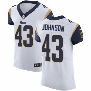 Gorgeous Nike Rams #43 John Johnson White Mens Stitched NFL Vapor Untouchable Elite Jersey