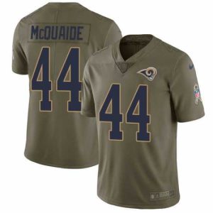 Marvelous Nike Rams #44 Jacob McQuaide Olive Mens Stitched NFL Limited 2017 Salute to Service Jersey
