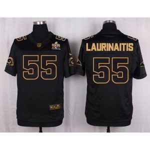 Gorgeous Nike Rams #55 James Laurinaitis Black Mens Stitched NFL Elite Pro Line Gold Collection Jersey