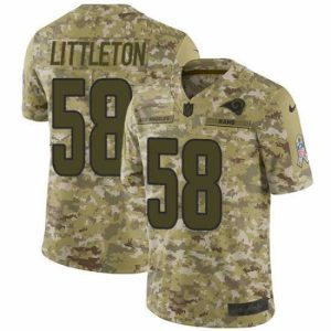 High quality Nike Rams 58 Cory Littleton Camo Mens Stitched NFL Limited 2018 Salute To Service Jersey
