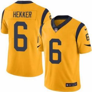 Superior Nike Rams #6 Johnny Hekker Gold Mens Stitched NFL Limited Rush Jersey