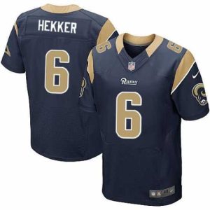 Exceptional Nike Rams #6 Johnny Hekker Navy Blue Team Color Mens Stitched NFL Elite Jersey