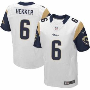 Exceptional Nike Rams #6 Johnny Hekker White Mens Stitched NFL Elite Jersey