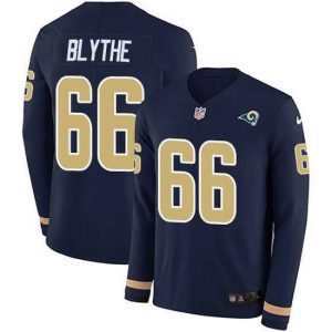 Gorgeous Nike Rams 66 Austin Blythe Navy Blue Team Color Stitched NFL Limited Therma Long Sleeve Jersey