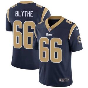 Exceptional Nike Rams 66 Austin Blythe Navy Blue Team Color Stitched NFL Vapor Untouchable Limited Jersey