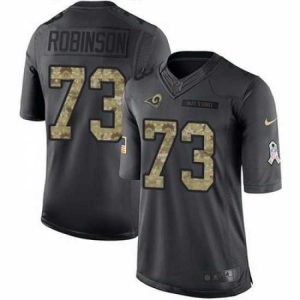 Exceptional Nike Rams #73 Greg Robinson Black Mens Stitched NFL Limited 2016 Salute to Service Jersey