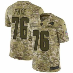 Outstanding Nike Rams #76 Orlando Pace Camo Mens Stitched NFL Limited 2018 Salute To Service Jersey
