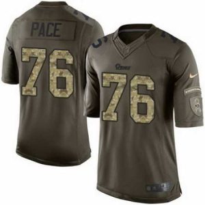 Superb Nike Rams #76 Orlando Pace Green Mens Stitched NFL Limited Salute to Service Jersey