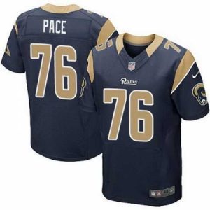 Exceptional Nike Rams #76 Orlando Pace Navy Blue Team Color Mens Stitched NFL Elite Jersey