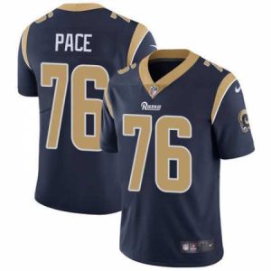 Superb Nike Rams #76 Orlando Pace Navy Blue Team Color Mens Stitched NFL Vapor Untouchable Limited Jersey
