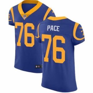 Superb Nike Rams #76 Orlando Pace Royal Blue Alternate Mens Stitched NFL Vapor Untouchable Elite Jersey