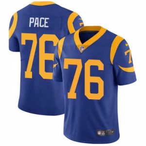 Marvelous Nike Rams #76 Orlando Pace Royal Blue Alternate Mens Stitched NFL Vapor Untouchable Limited Jersey