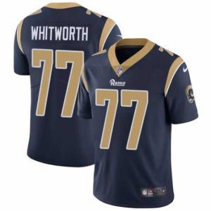 Outstanding Nike Rams #77 Andrew Whitworth Navy Blue Team Color Mens Stitched NFL Vapor Untouchable Limited Jersey
