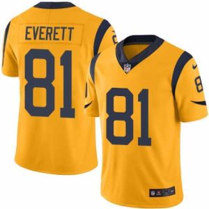 Outstanding Nike Rams #81 Gerald Everett Gold Mens Stitched NFL Limited Rush Jersey
