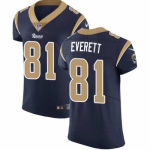 Gorgeous Nike Rams #81 Gerald Everett Navy Blue Team Color Mens Stitched NFL Vapor Untouchable Elite Jersey