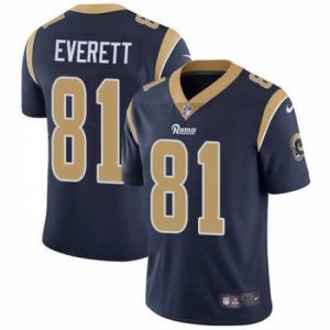Superb Nike Rams #81 Gerald Everett Navy Blue Team Color Mens Stitched NFL Vapor Untouchable Limited Jersey