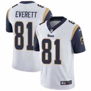 Marvelous Nike Rams #81 Gerald Everett White Mens Stitched NFL Vapor Untouchable Limited Jersey