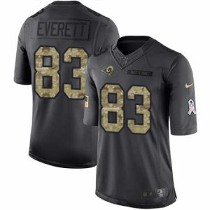 Superior Nike Rams #83 Gerald Everett Black Mens Stitched NFL Limited 2016 Salute to Service Jersey