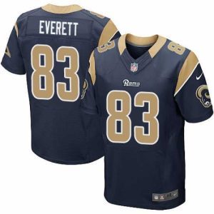 Premium Nike Rams #83 Gerald Everett Navy Blue Team Color Mens Stitched NFL Elite Jersey