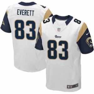 Outstanding Nike Rams #83 Gerald Everett White Mens Stitched NFL Elite Jersey