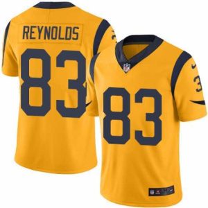Marvelous Nike Rams #83 Josh Reynolds Gold Stitched NFL Limited Rush Jersey