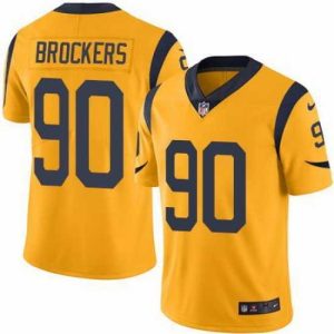 Superior Nike Rams #90 Michael Brockers Gold Mens Stitched NFL Limited Rush Jersey