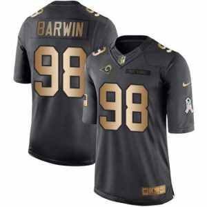 Superior Nike Rams #98 Connor Barwin Black Mens Stitched NFL Limited Gold Salute To Service Jersey