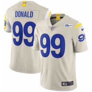 Exceptional Nike Rams Aaron Donald 99  Bone 2020 New Vapor Untouchable Limited Jersey