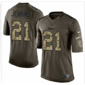 High quality Nike St  Louis Rams #21 Janoris Jenkins Green 27s Stitched NFL Limited Salute to Service Jersey