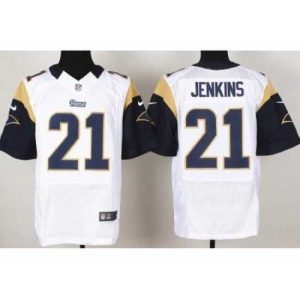 Outstanding Nike St. Louis Rams 21 Janoris Jenkins White Elite NFL Jersey