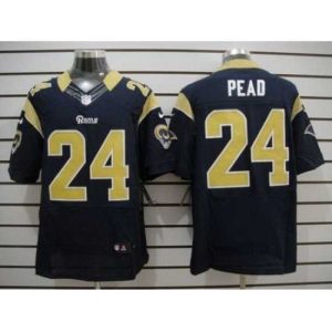 Superb Nike St. Louis Rams 24 Isaiah Pead Dark Blue Elite NFL Jersey