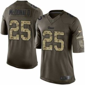 Exceptional Nike St  Louis Rams #25 T J  McDonald Green 27s Stitched NFL Limited Salute to Service Jersey