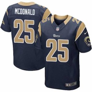 Exceptional Nike St  Louis Rams #25 T J  McDonald Navy Blue Team Color 27s Stitched NFL Elite Jersey