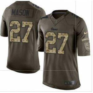 Superior Nike St  Louis Rams #27 Tre Mason Green 27s Stitched NFL Limited Salute to Service Jersey