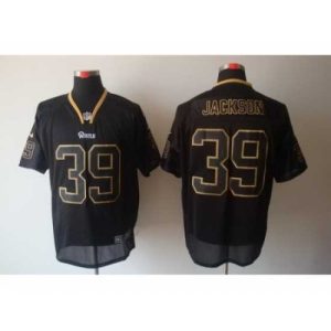 Outstanding Nike St. Louis Rams 39 Steven Jackson Black Elite Lights Out NFL Jersey